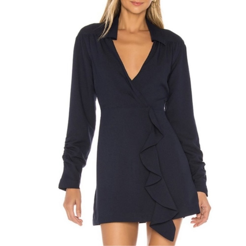 House of Harlow 1960 Navy Wrap Dress